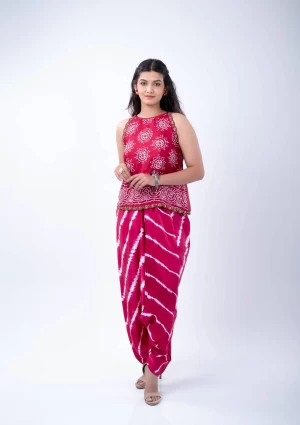 Dhoti style crop top