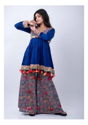 Silk Fabrick Gharara style 2