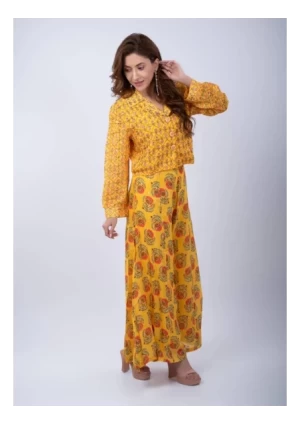 Casual crop top plazo 2