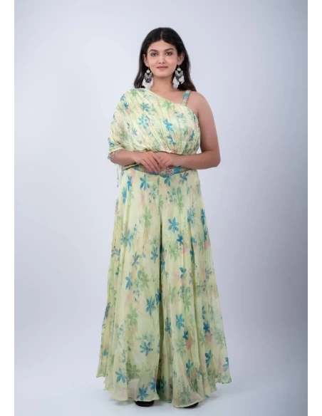 Jacket set with gharara