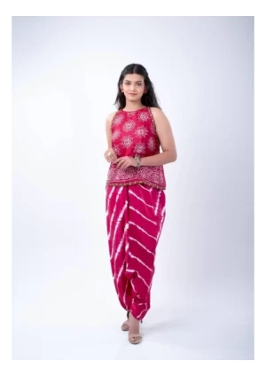 Dhoti style crop top 2